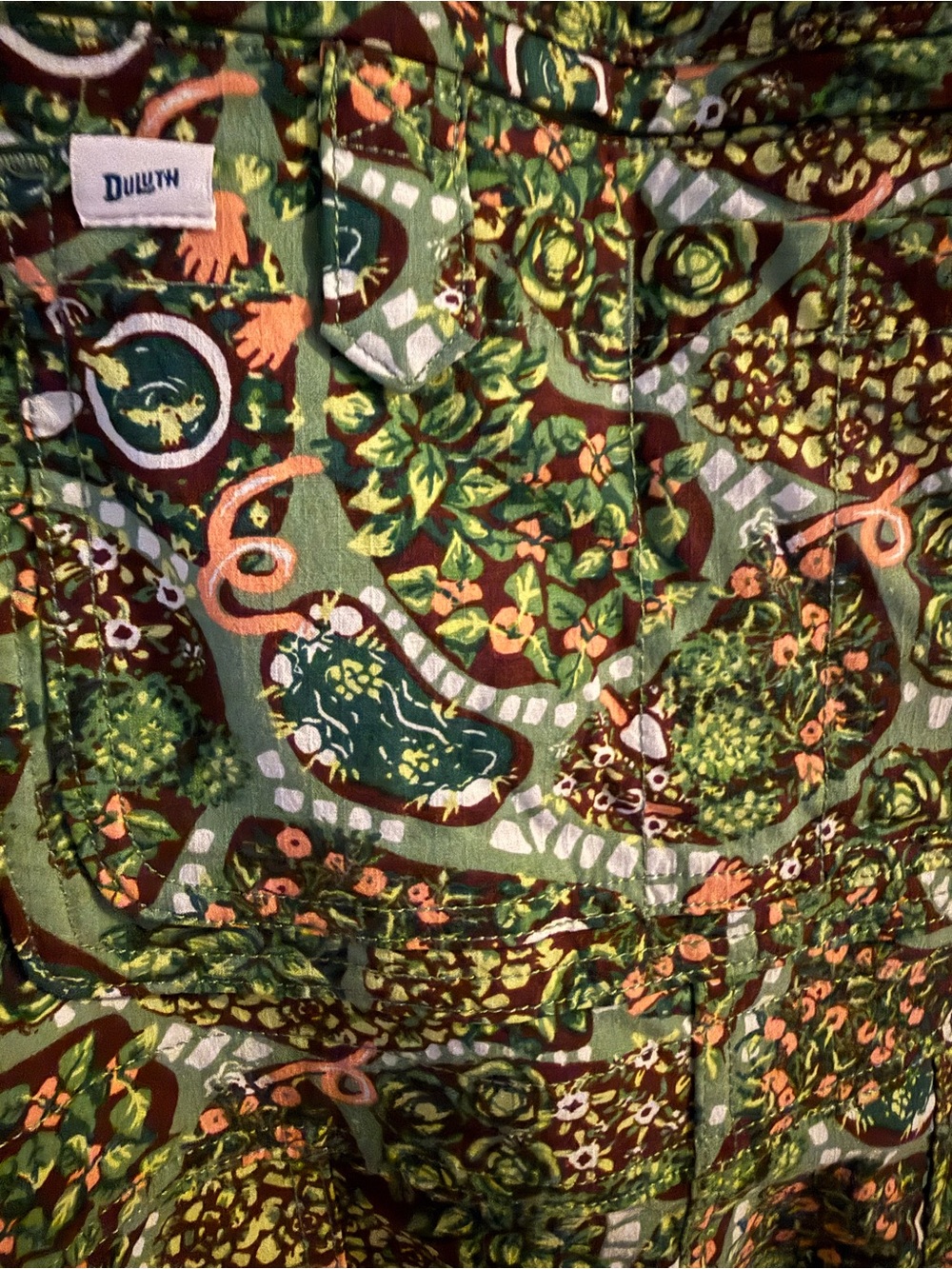 Duluth Heirloom Shortalls Size L (retired print!) - Picture 3 of 4